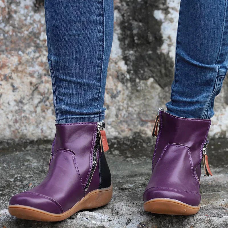 Bottes Confortables et Étanches en Couleur Marron pour Femmes - Marie Montel