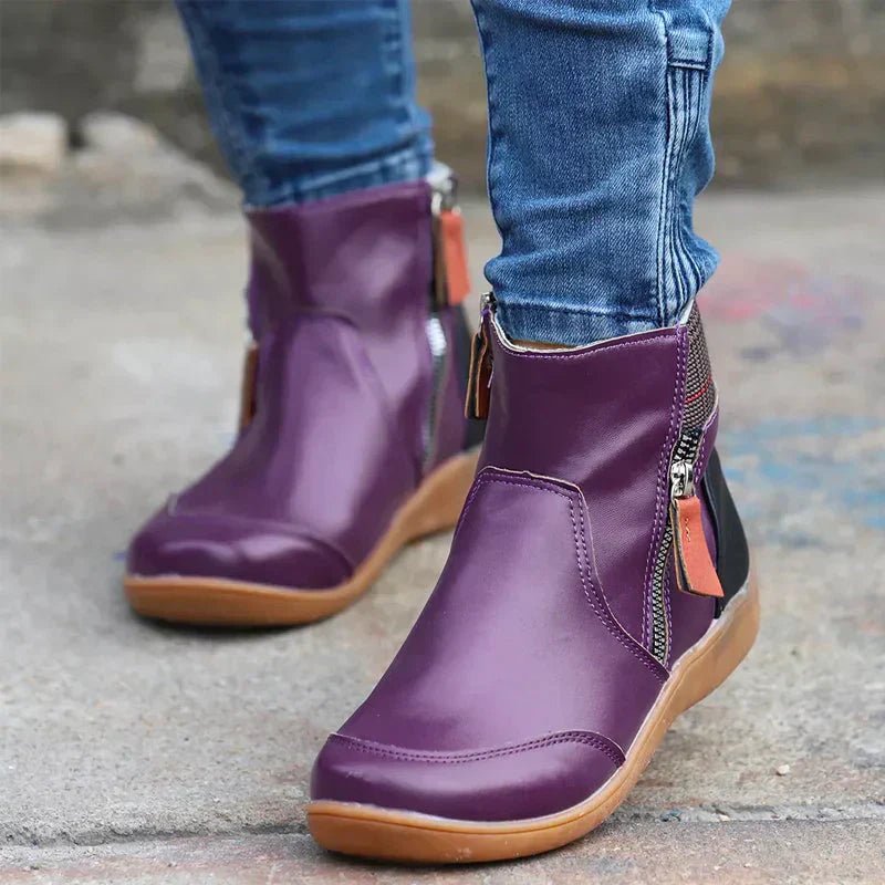 Bottes Confortables et Étanches en Couleur Marron pour Femmes - Marie Montel