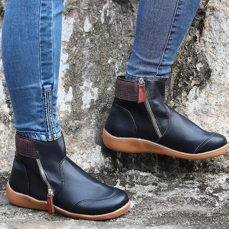 Bottes Confortables et Étanches en Couleur Marron pour Femmes - Marie Montel