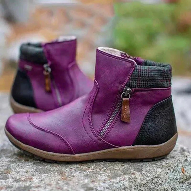 Bottes Confortables et Étanches en Couleur Marron pour Femmes - Marie Montel