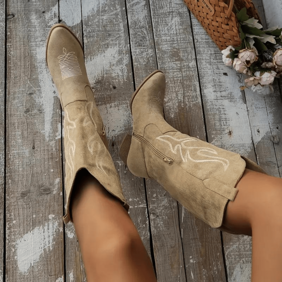 Bottes de Cowboy Rétro pour Femmes - Marie Montel