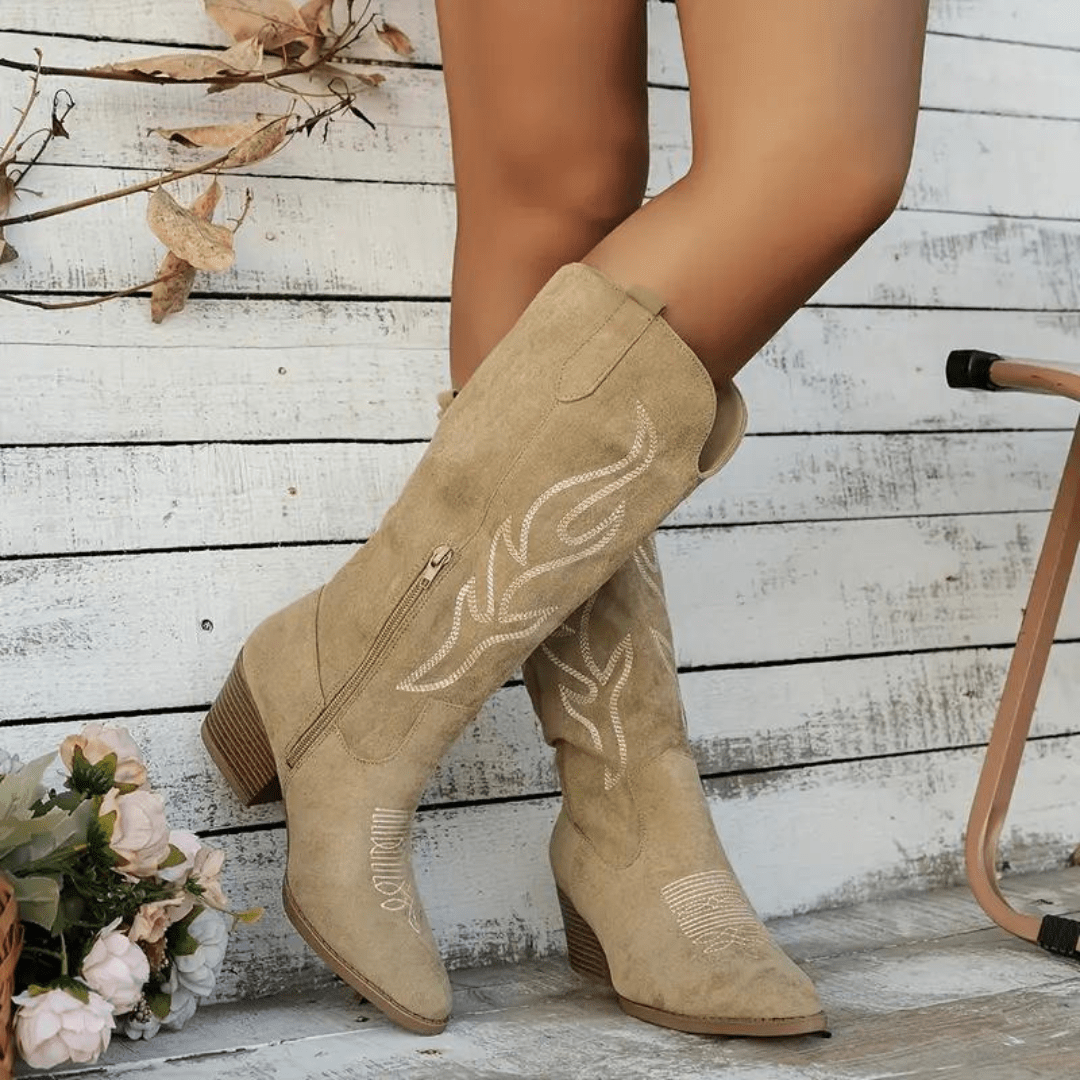 Bottes de Cowboy Rétro pour Femmes - Marie Montel