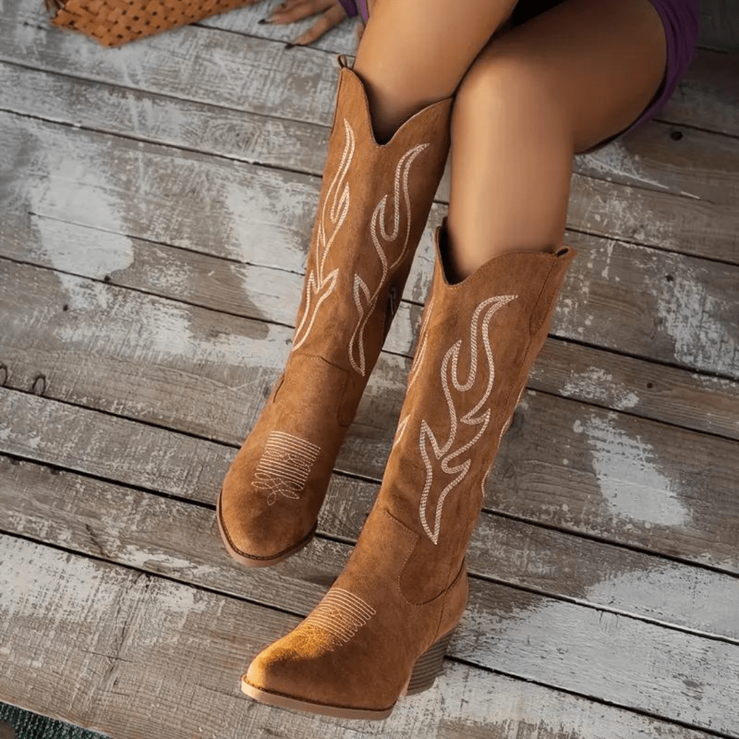 Bottes de Cowboy Rétro pour Femmes - Marie Montel