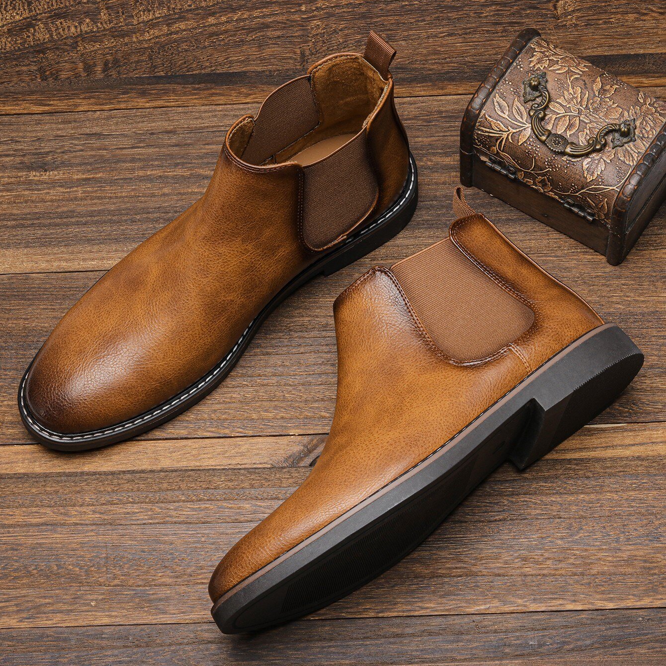 Bottes Élégantes en Cuir pour Hommes - Marie Montel