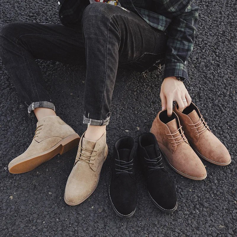 Bottes Élégantes en Daim pour Hommes - Marie Montel
