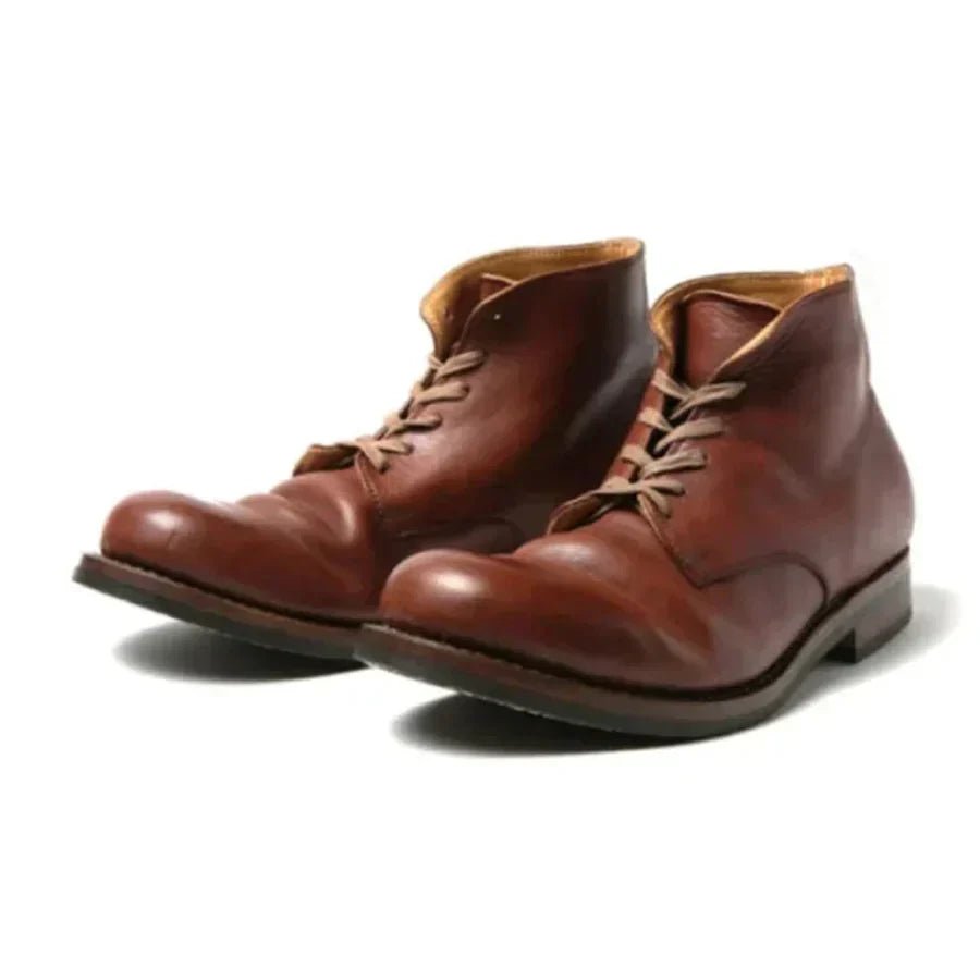 Bottes en Cuir pour Hommes - Noir - Marie Montel