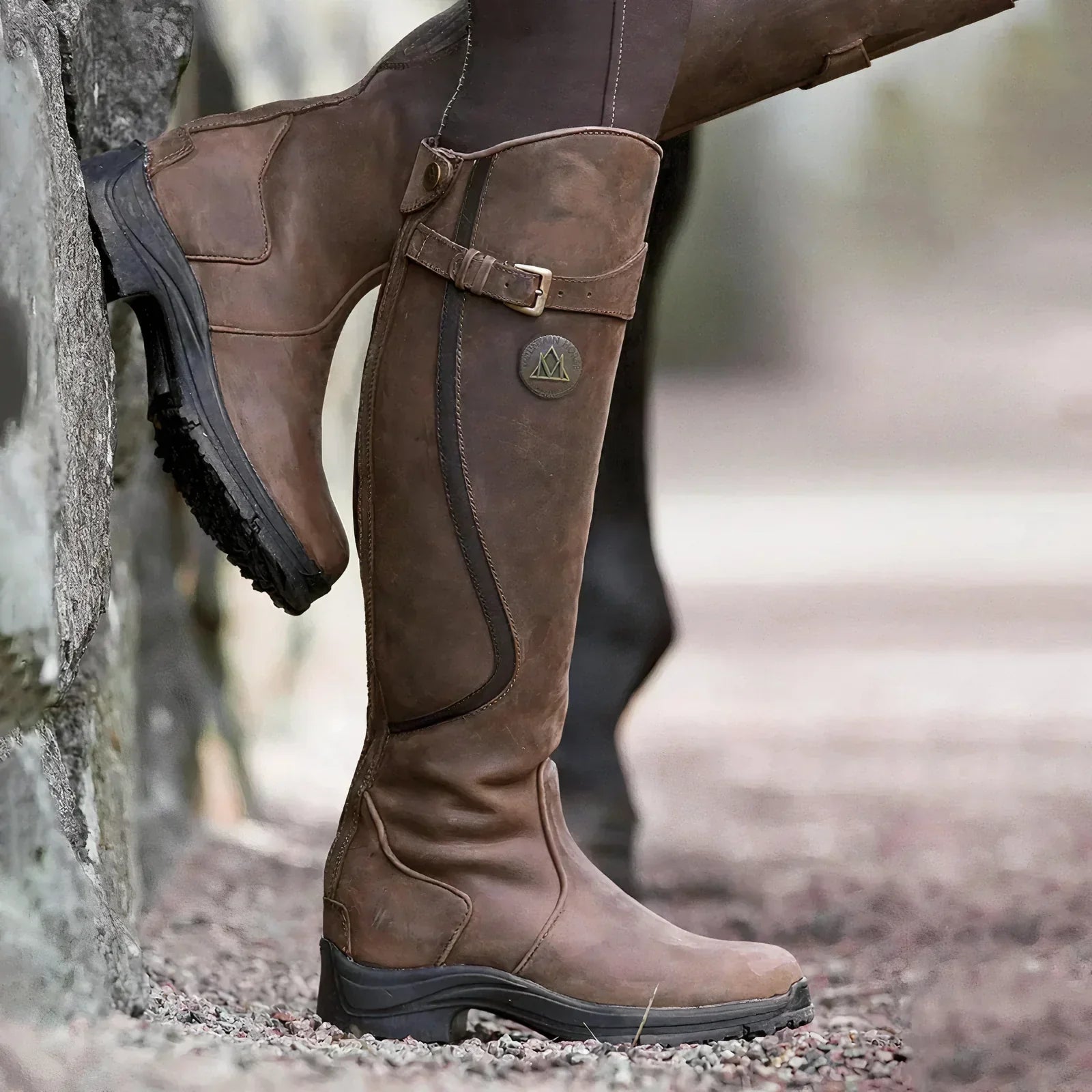 Bottes Imperméables avec Boucles Sous le Genou - Marie Montel