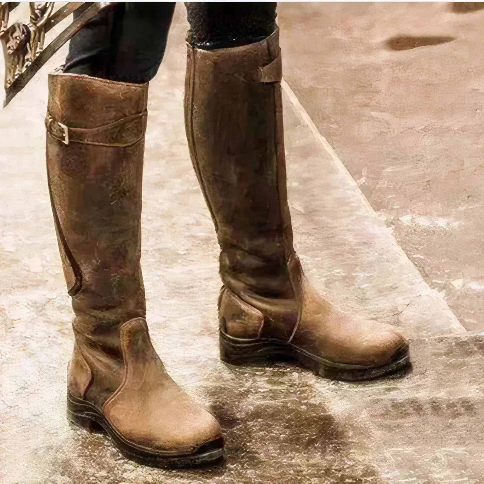 Bottes Imperméables avec Boucles Sous le Genou - Marie Montel