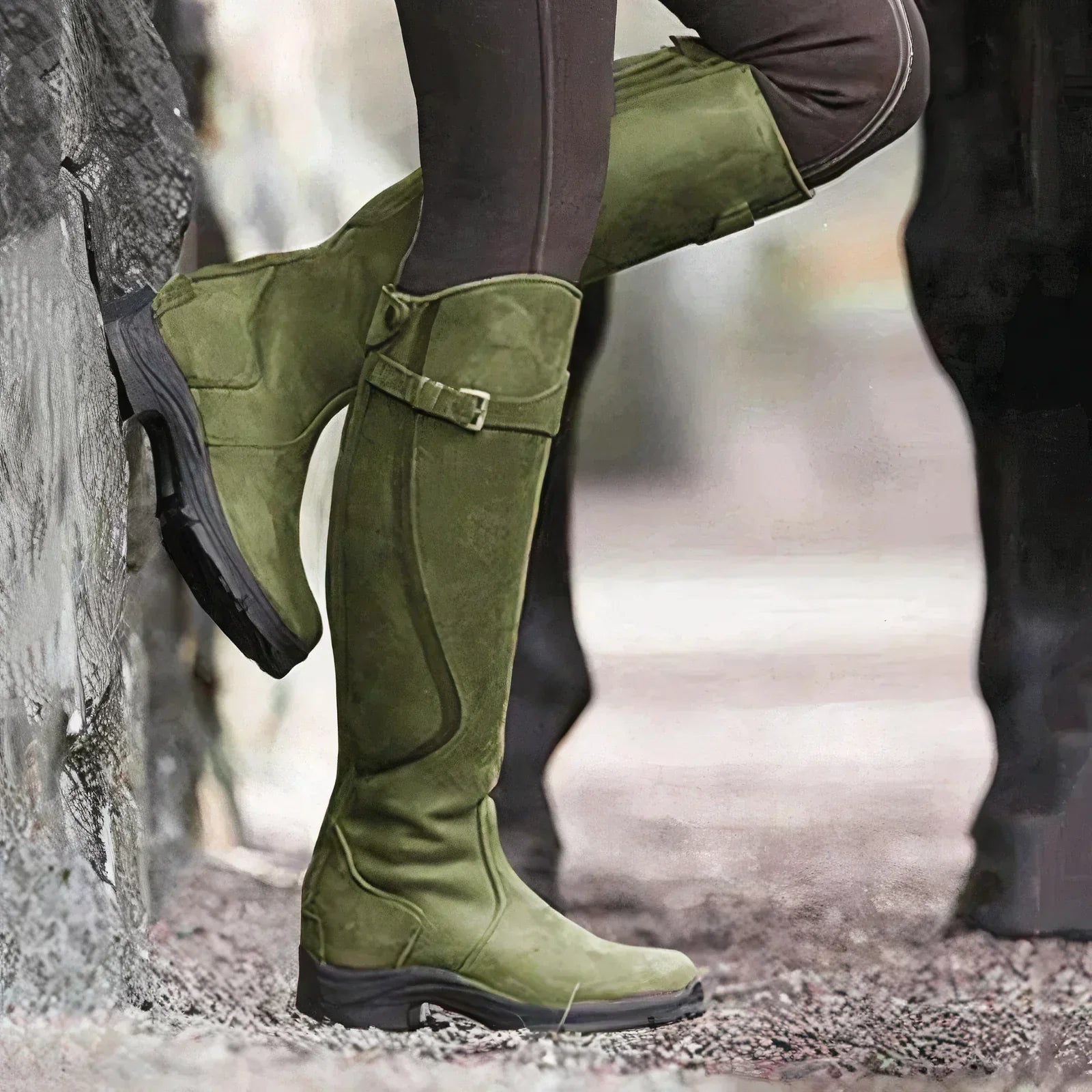 Bottes Imperméables avec Boucles Sous le Genou - Marie Montel