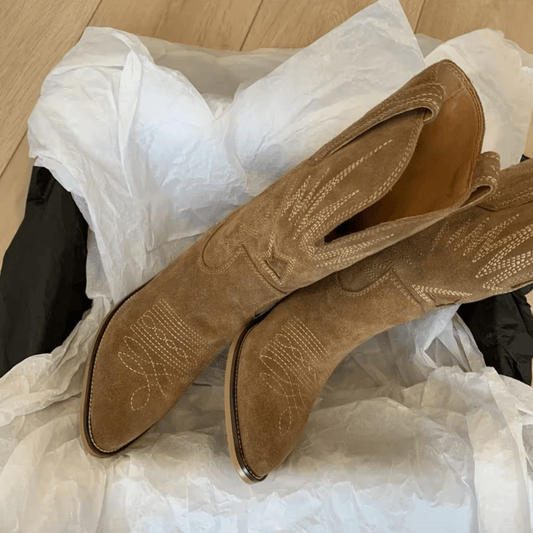 Bottes Vintage à Broderies pour Femmes - Marie Montel
