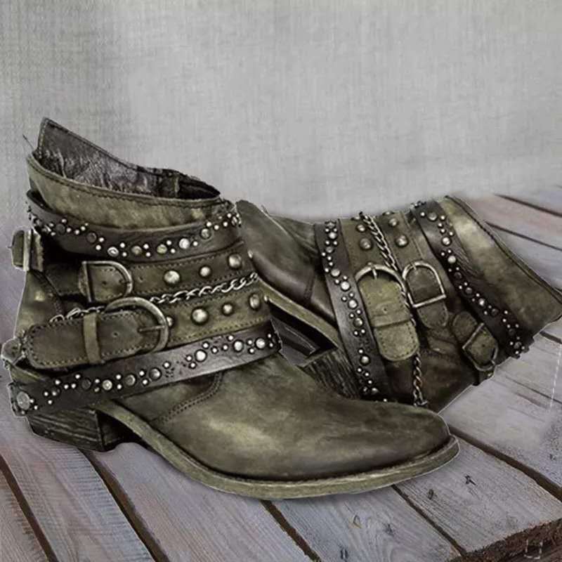 Bottes Vintage Unisex en PU - Marie Montel