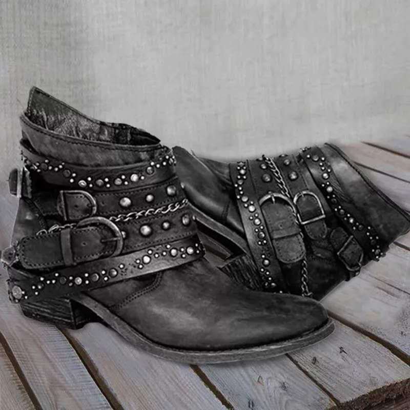 Bottes Vintage Unisex en PU - Marie Montel