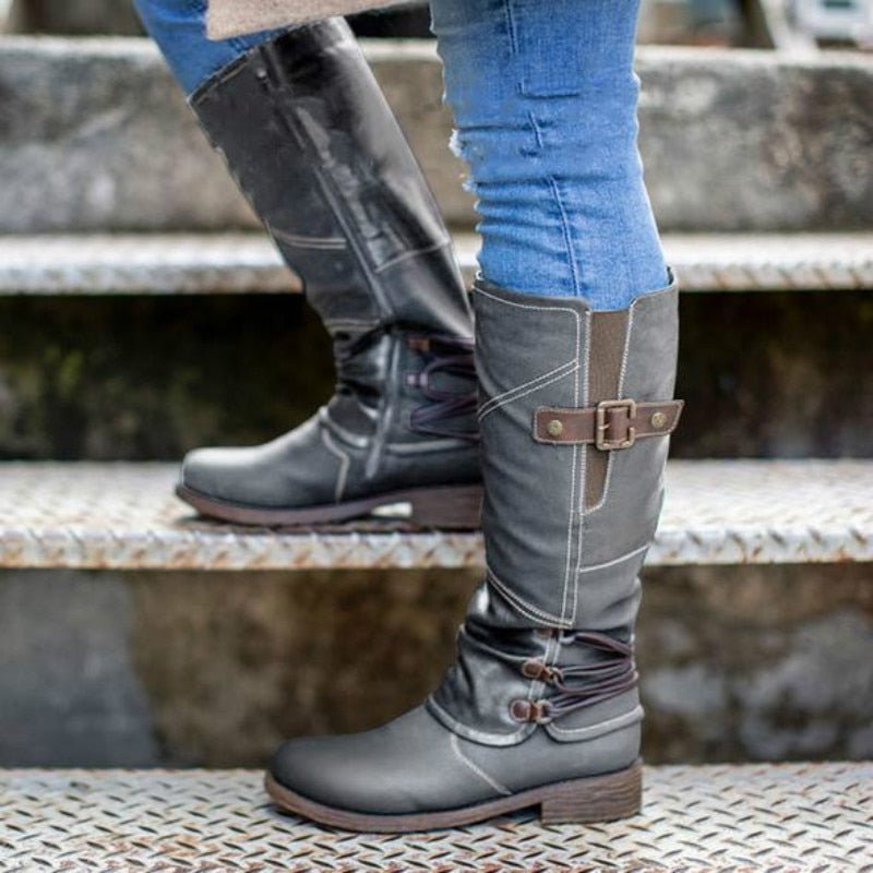 Bottes Visby Semi - Hautes pour Femmes - Marie Montel