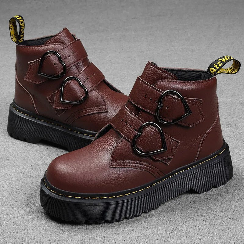Bottines Élégantes avec Boucles en Cœur pour Femmes - Marie Montel