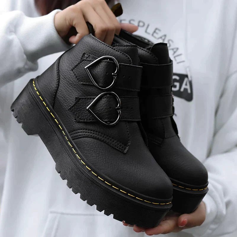 Bottines Élégantes avec Boucles en Cœur pour Femmes - Marie Montel