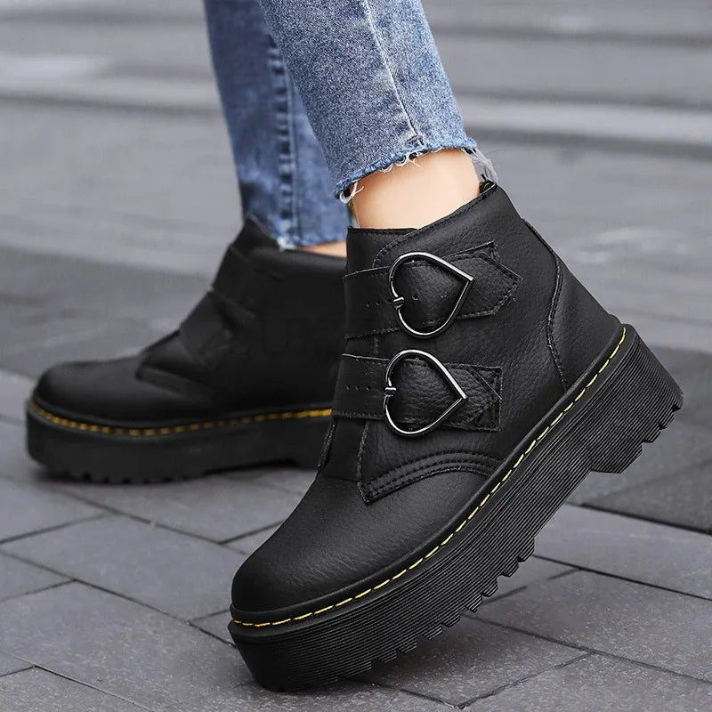 Bottines Élégantes avec Boucles en Cœur pour Femmes - Marie Montel