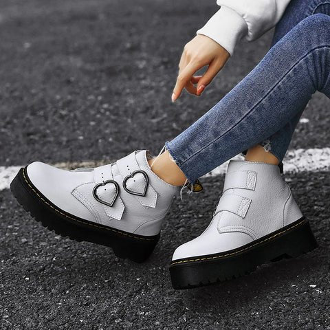 Bottines Élégantes avec Boucles en Cœur pour Femmes - Marie Montel