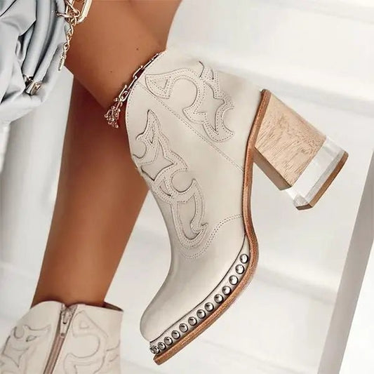 Bottines Élégantes en PU pour Femmes - Marie Montel
