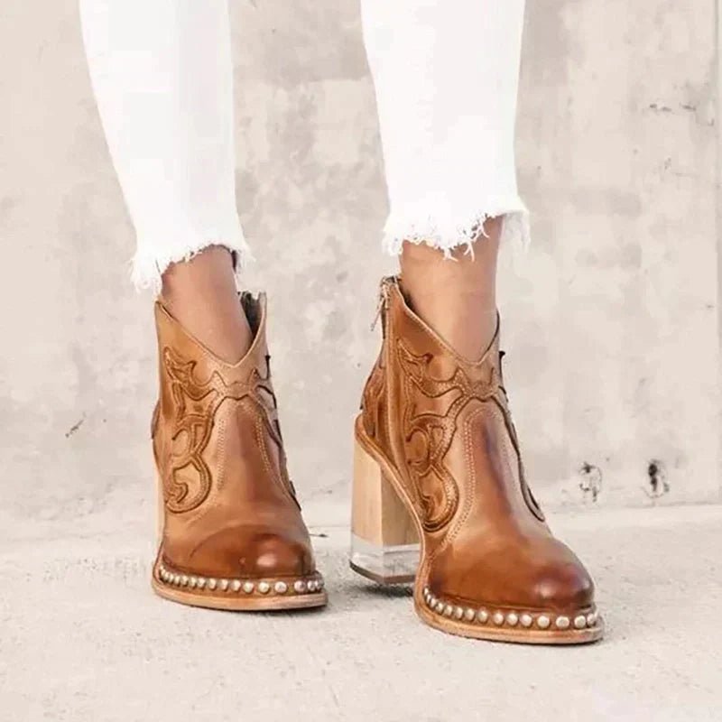 Bottines Élégantes en PU pour Femmes - Marie Montel