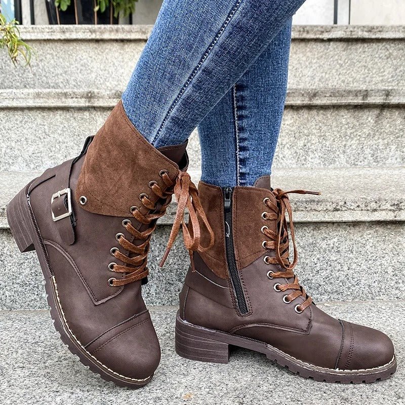 Bottines Martens en PU pour Femmes - Marie Montel