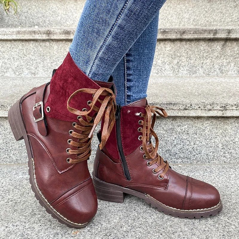 Bottines Martens en PU pour Femmes - Marie Montel
