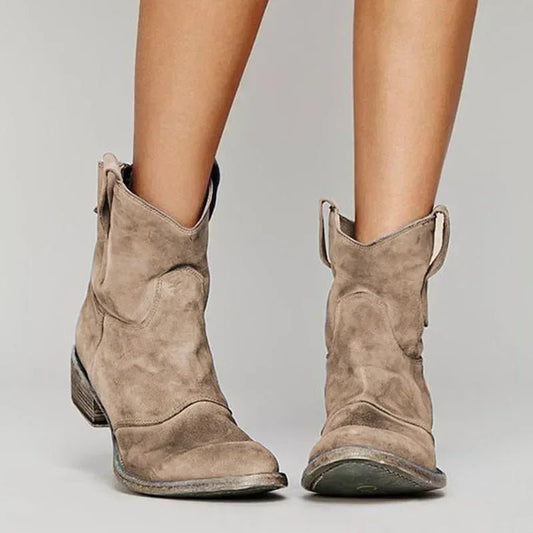 Bottines Plates en Suédine pour Femmes – Style Martin - Marie Montel