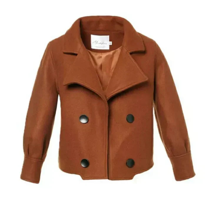 Manteau court uni pour femmes