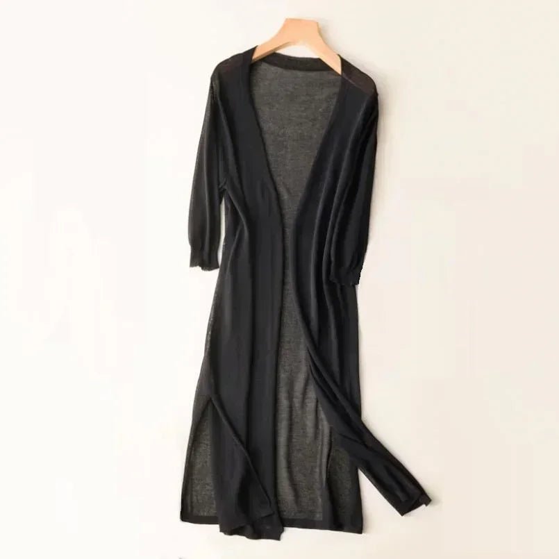 Cardigan Long Léger pour Femmes - Élégance et Confort - Marie Montel