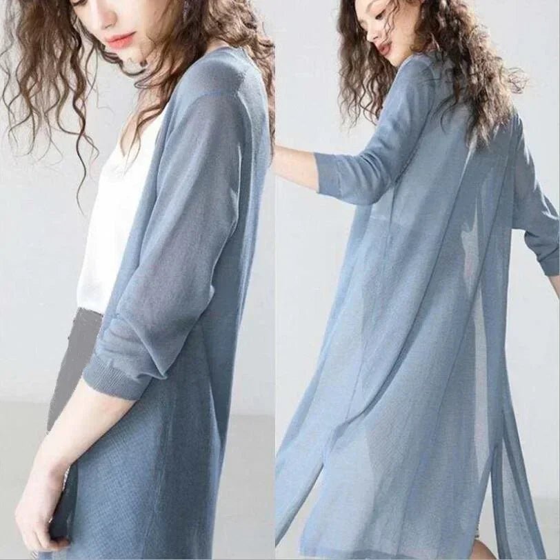 Cardigan Long Léger pour Femmes - Élégance et Confort - Marie Montel