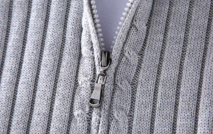 Cardigan Zippé en Maille pour Hommes - Marie Montel