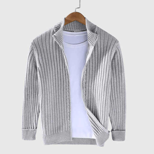 Cardigan Zippé en Maille pour Hommes - Marie Montel