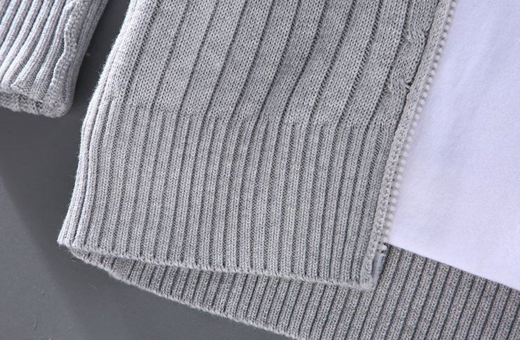 Cardigan Zippé en Maille pour Hommes - Marie Montel