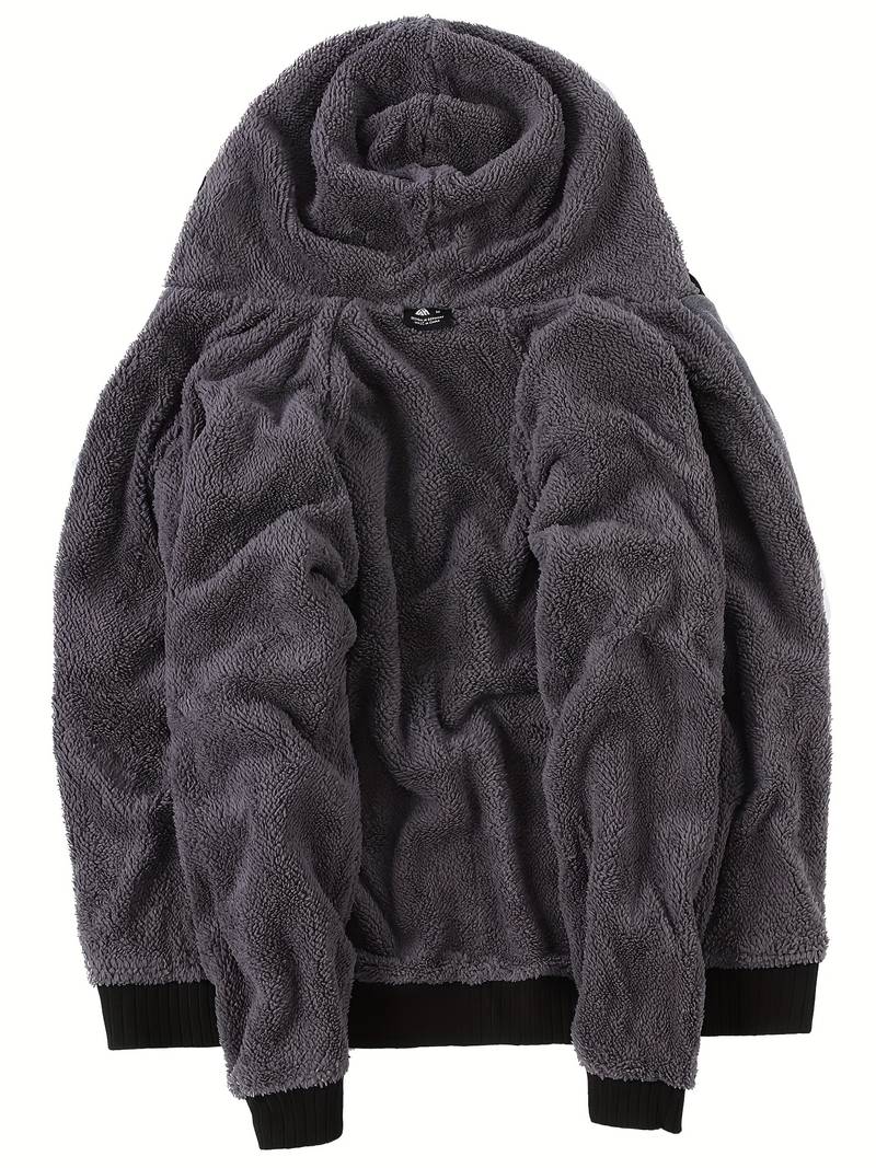 Veste à capuche duveteuse pour hommes