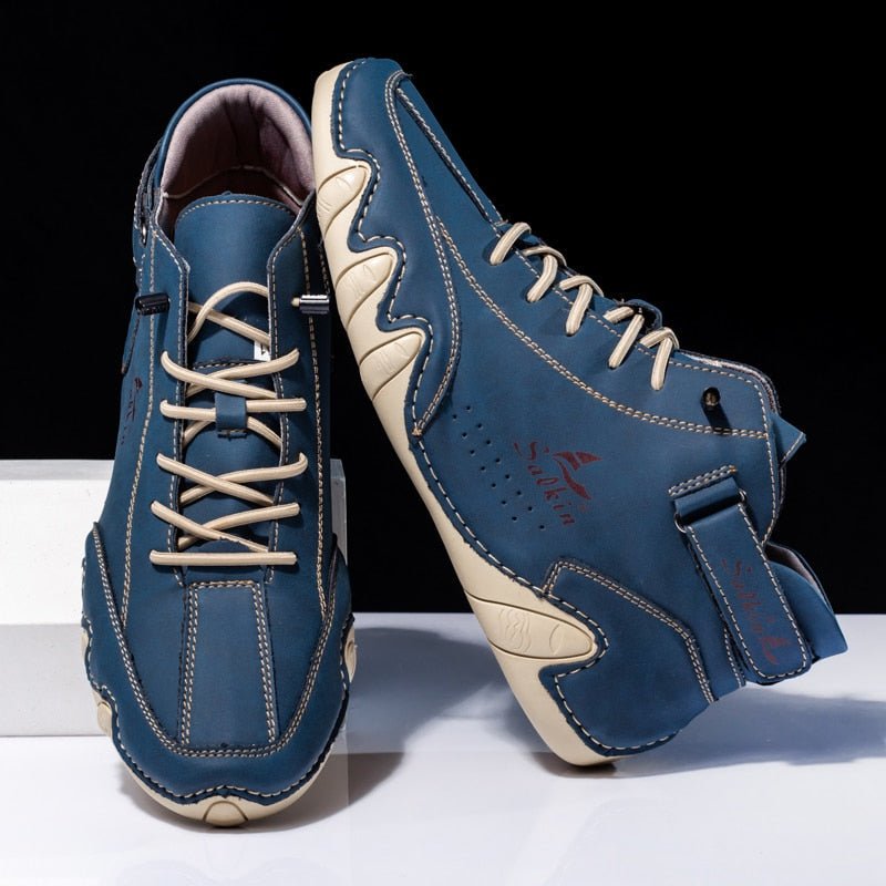 Chaussures Barfuß Confortables en Cuir pour Hommes - Marie Montel