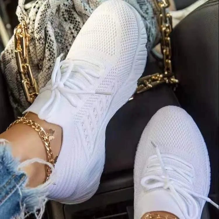 Chaussures Confortables à Lacets en Maille pour Femmes - Marie Montel