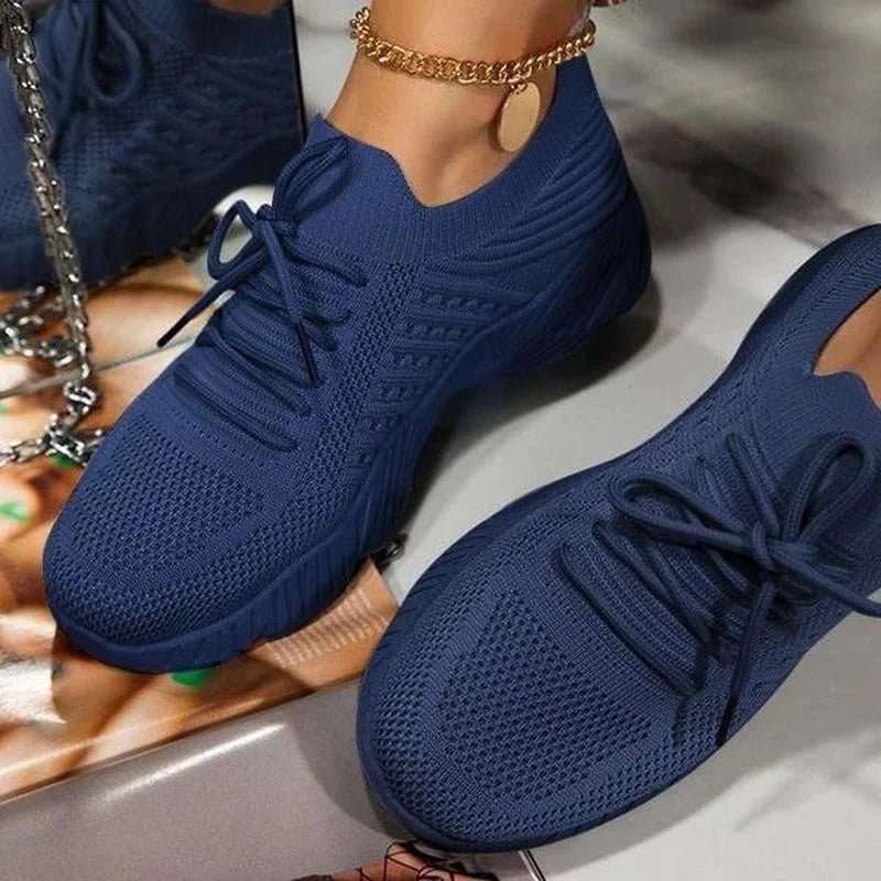 Chaussures Confortables à Lacets en Maille pour Femmes - Marie Montel