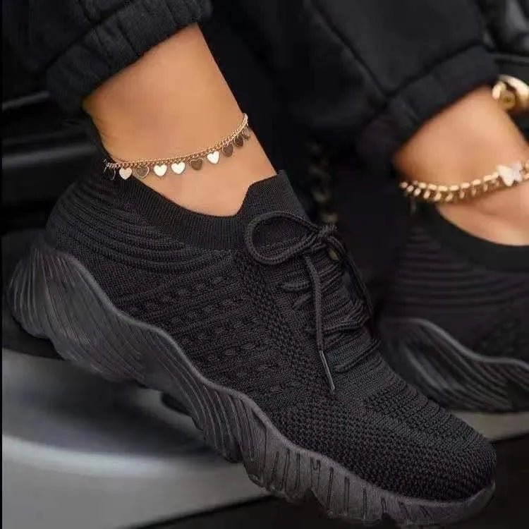 Chaussures Confortables à Lacets en Maille pour Femmes - Marie Montel