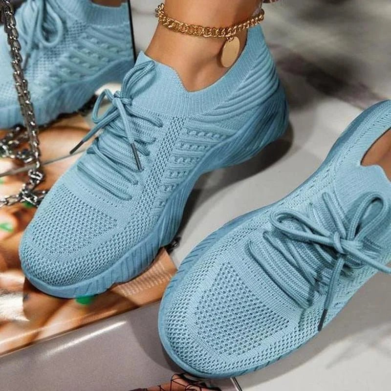 Chaussures Confortables à Lacets en Maille pour Femmes - Marie Montel