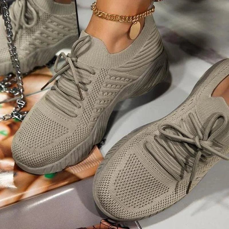 Chaussures Confortables à Lacets en Maille pour Femmes - Marie Montel