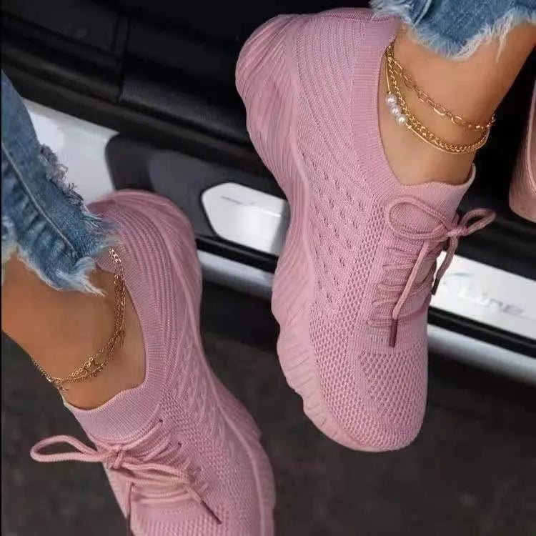 Chaussures Confortables à Lacets en Maille pour Femmes - Marie Montel