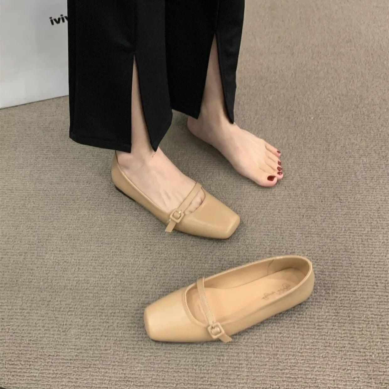 Chaussures Confortables à Talon Plat pour Femmes - Marie Montel