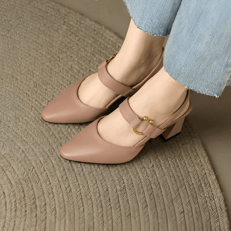 Chaussures Confortables à Talons Élargis pour Femmes - Marie Montel