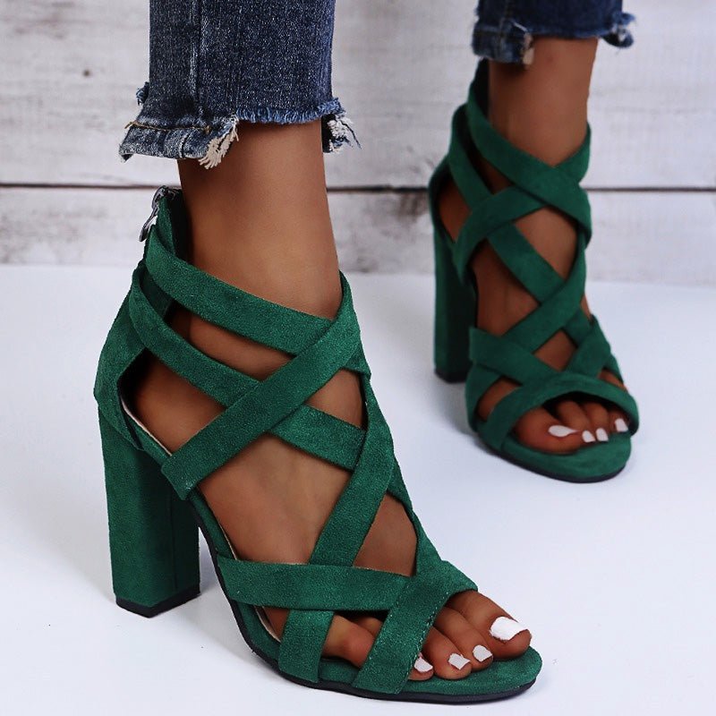 Chaussures Confortables à Talons en PU pour Femmes - Marie Montel