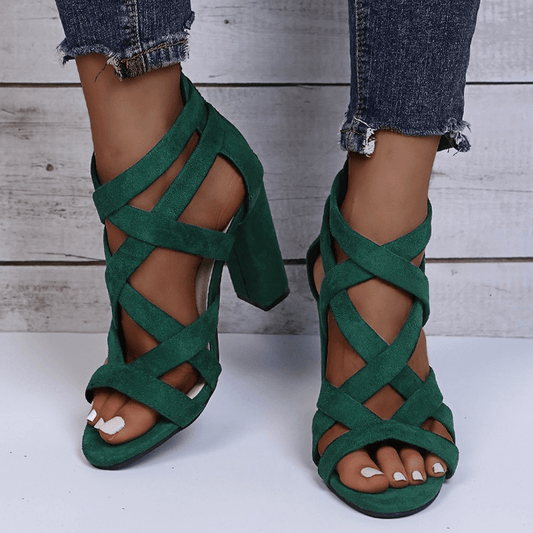 Chaussures Confortables à Talons en PU pour Femmes - Marie Montel