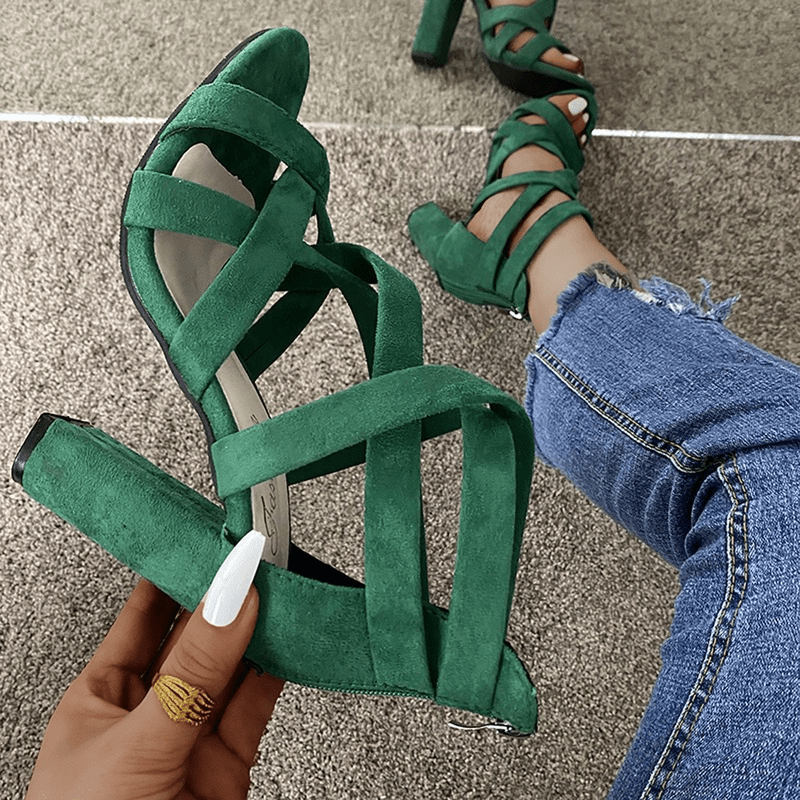 Chaussures Confortables à Talons en PU pour Femmes - Marie Montel