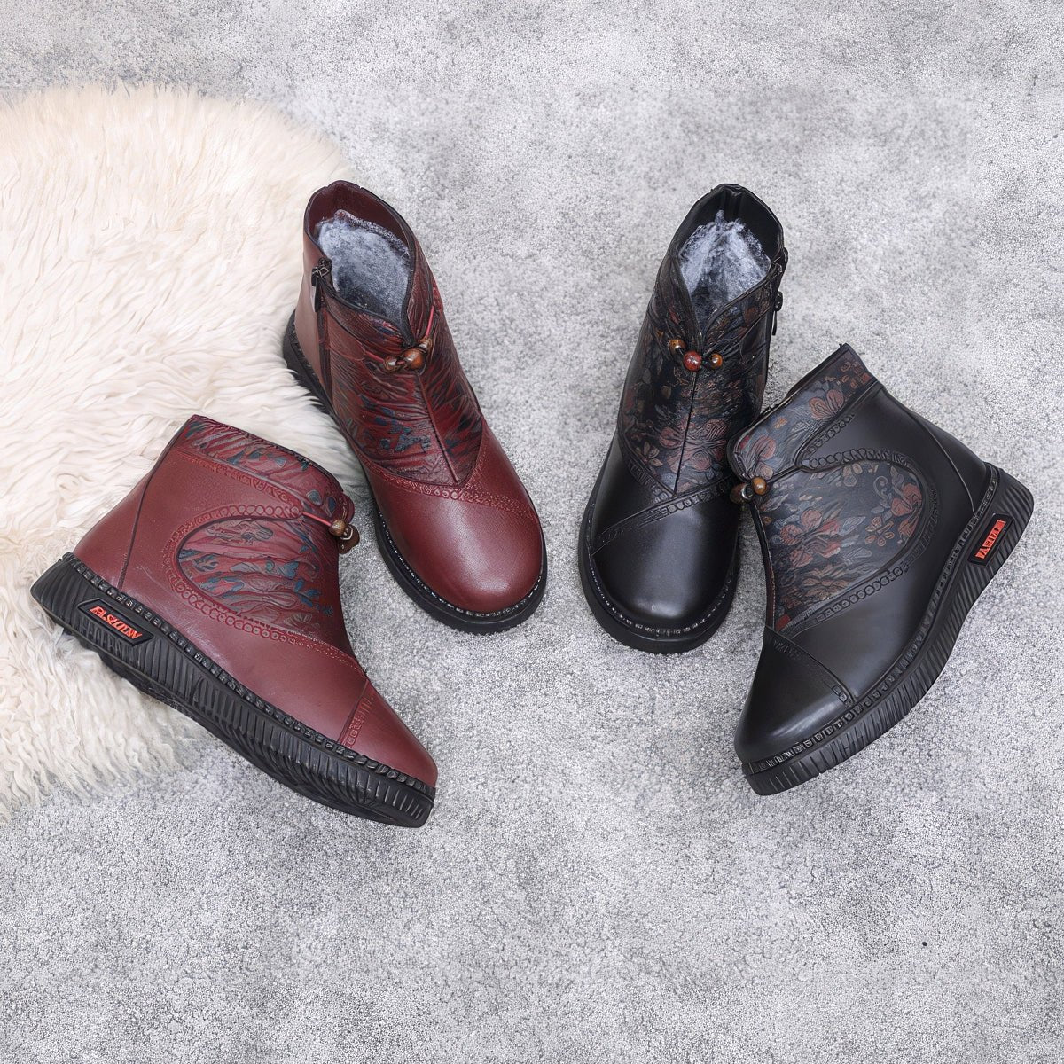 Chaussures Confortables en Cuir pour Femmes - Marie Montel