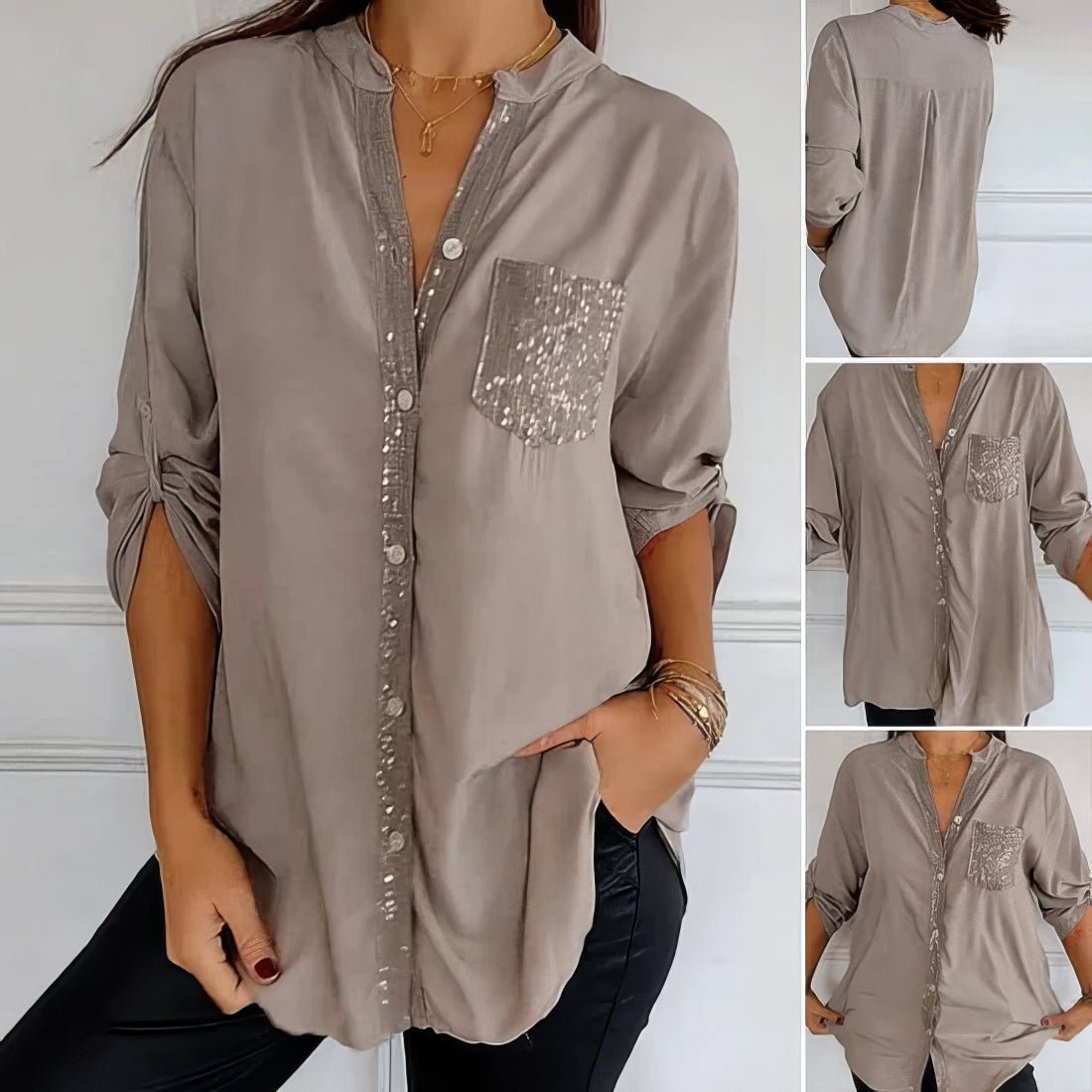 Chemise Chic à Paillettes pour Femmes - Marie Montel