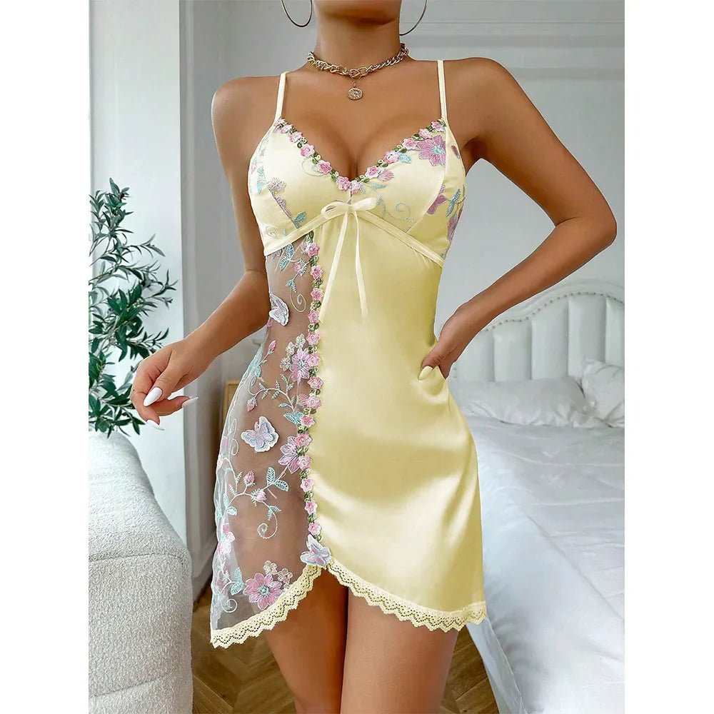 Chemise de Nuit Élégante à Motif Floral pour Femmes - Marie Montel
