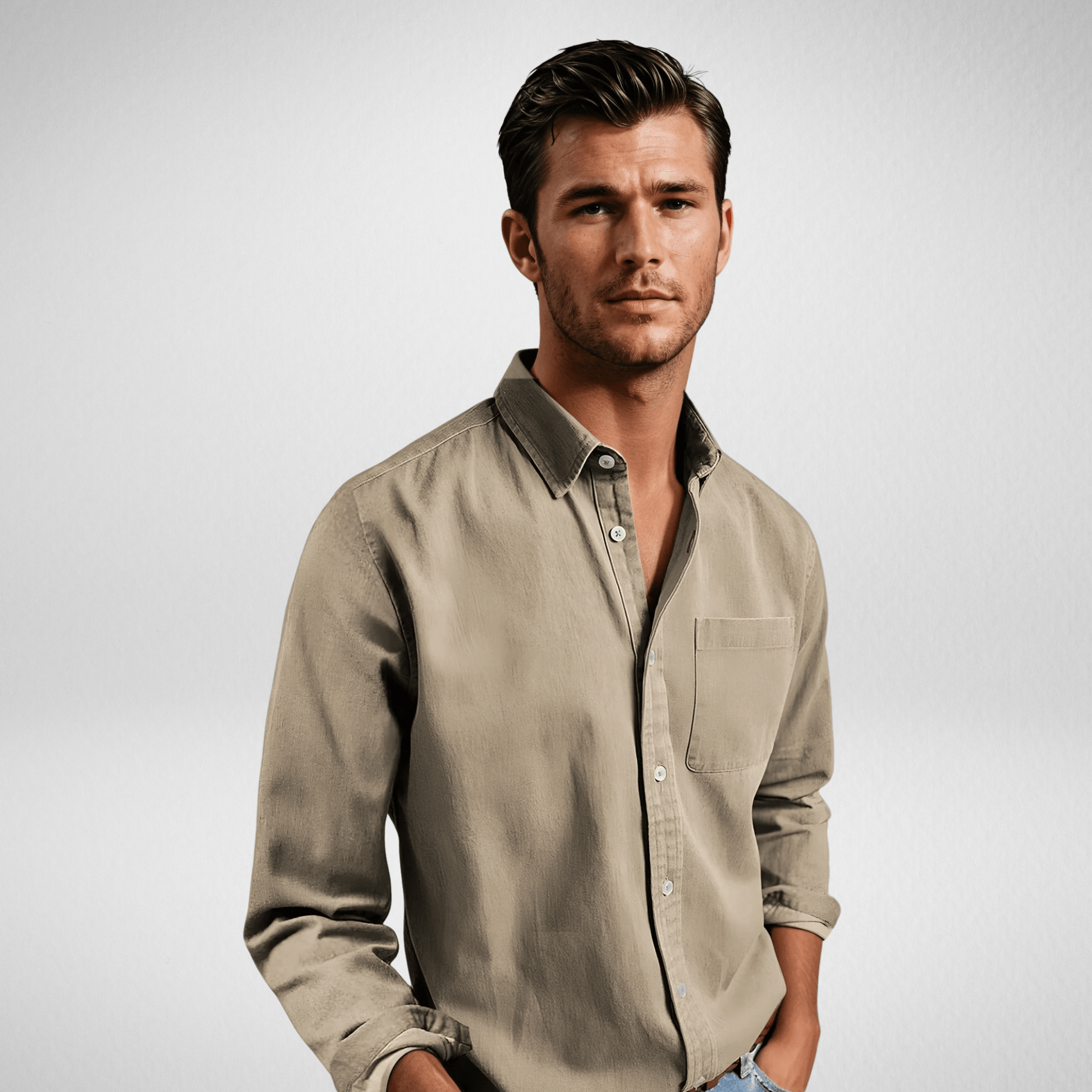 Chemise Décontractée à Manches Longues pour Hommes - Marie Montel