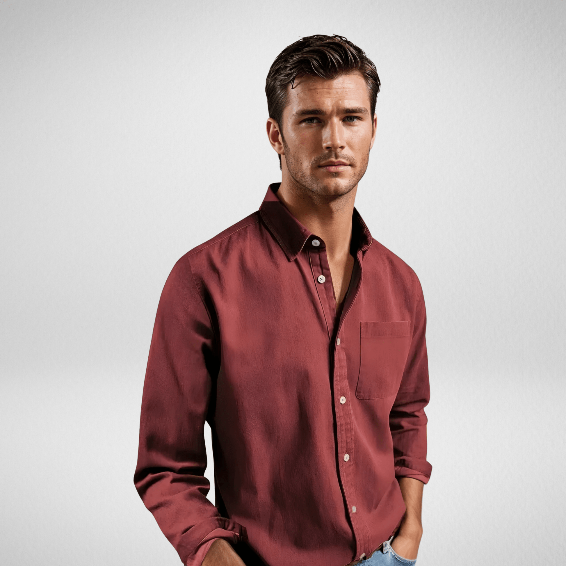 Chemise Décontractée à Manches Longues pour Hommes - Marie Montel
